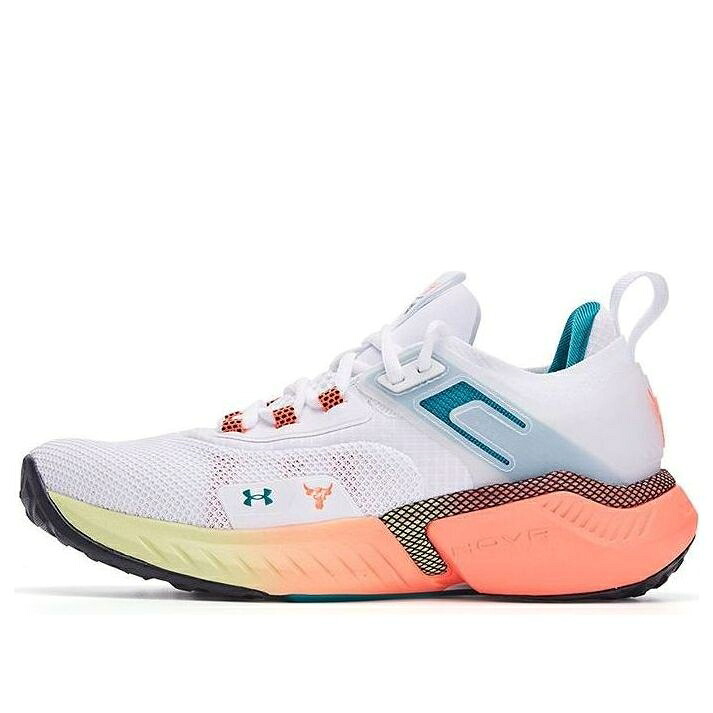 白色 ホワイト アンダーアーマー 'WHITE BURN' ジュニア キッズ UNDER ARMOUR (GS) UNDER ARMOUR PROJECT ROCK 5 AFTER 3025437-100 / WHITE COASTAL TEAL ベビー マタニティ スニーカー｜スニケス