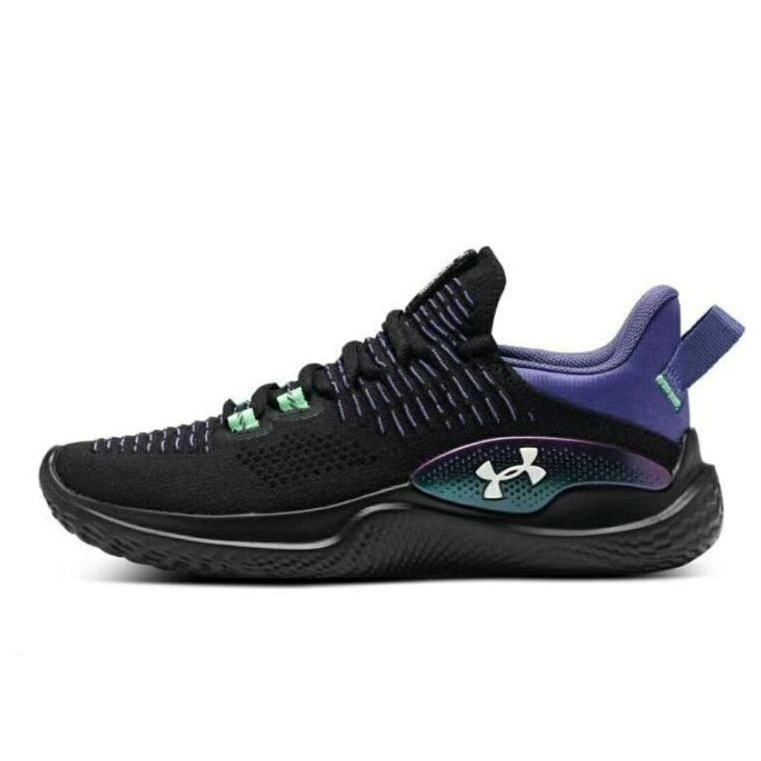 流通受け答え 活動的 黒いこと 黒いこと 紫 パープル アンダーアーマー \u0027BLACK PURPLE\u0027 スニーカー レディース UNDER ARMOUR (WMNS) UNDER ARMOUR FLOW DYNAMIC INTLKNT 3027284-001 / BLACK PURPLE