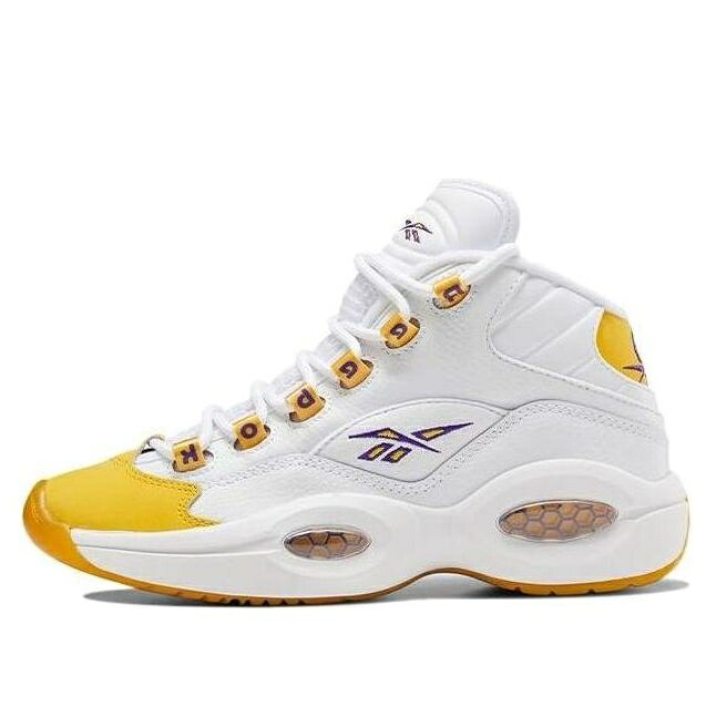 リーボック クエスチョン ミッド 白色 ホワイト 黄色 イエロー クエスチョンミッド 'YELLOW TOE' ジュニア キッズ REEBOK (GS) QUESTION MID FX4286 / WHITE YELLOW ULTRAVIOLET ベビー マタニティ スニーカ
