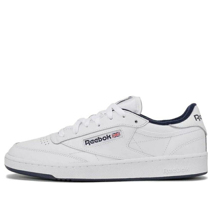 リーボック クラブ スニーカー 運動靴 白色 ホワイト 紺色 ネイビー WHITE NAVY スニーカー メンズ REEBOK CLUB C 85 SHOES 100000156 / WHITE NAVY