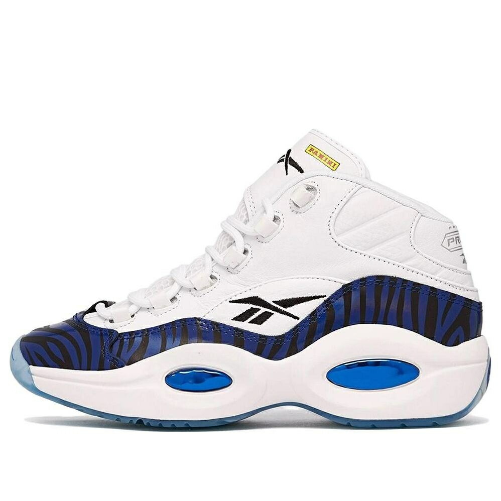 リーボック クエスチョン ミッド 白色 ホワイト クラシック クエスチョンミッド 'TIGER PRIZM' スニーカー メンズ REEBOK QUESTION MID X PANINI HQ1097 / FOOTWEAR WHITE CLASSIC COBALT