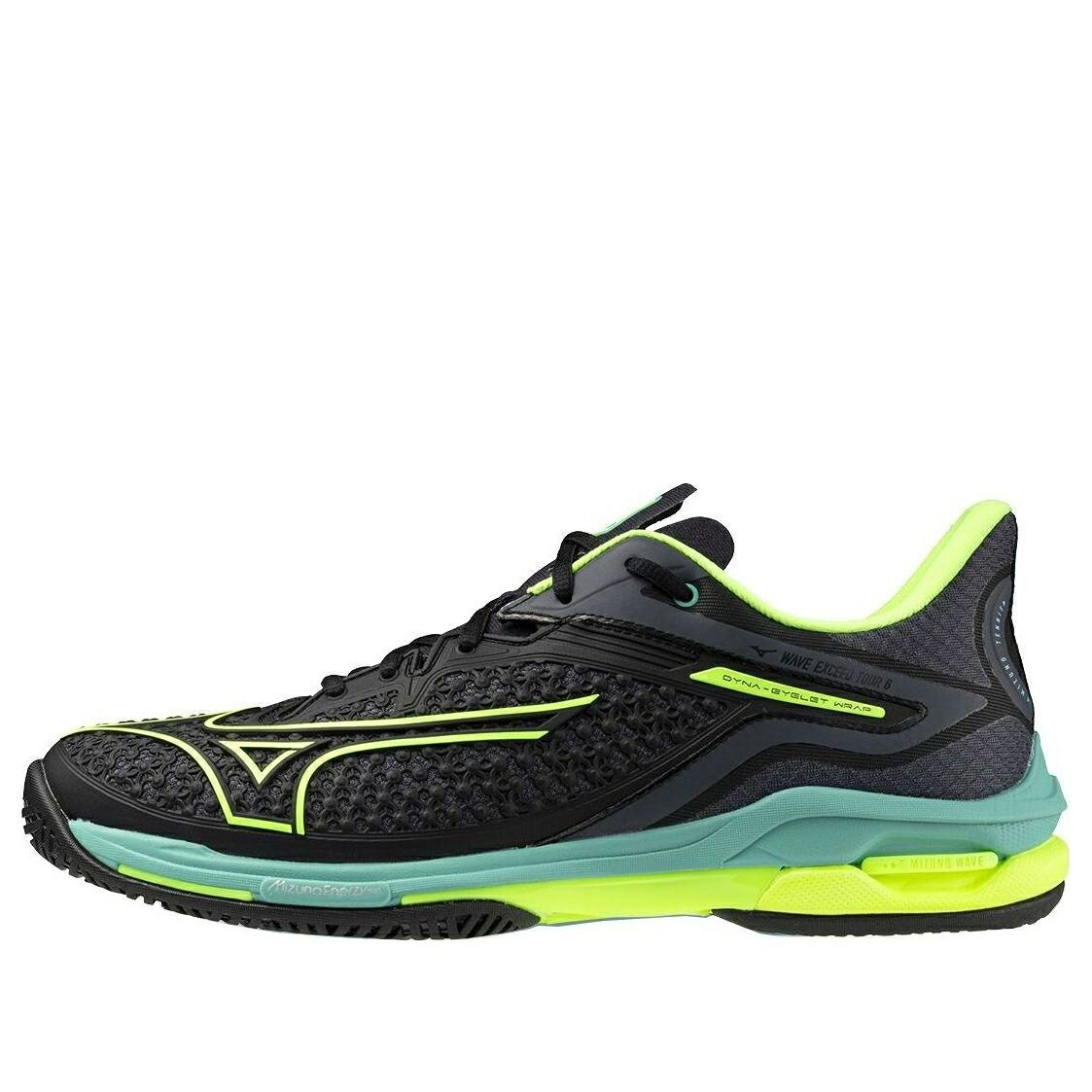 ミズノ ウェーブ ウェイブ 黒色 ブラック 緑 グリーン BLACK GREEN スニーカー メンズ MIZUNO WAVE EXCEED TOUR 6 NEON 61GA247046 / BLACK NEON GREEN