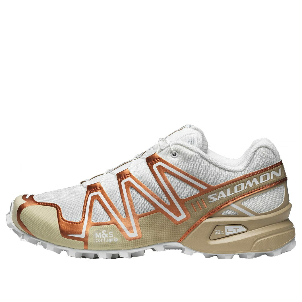 サロモン 白いこと 白いこと ゴールド \u0027METALLIC\u0027 スニーカー メンズ SALOMON SPEEDCROSS 3 474306 / WHITE GOLD