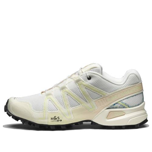サロモン ベージュ 皮膚軟化剤 \u0027MINDFUL ICE\u0027 スニーカー メンズ SALOMON SPEEDCROSS 3 - VANILLA 474699 / BEIGE CREAM