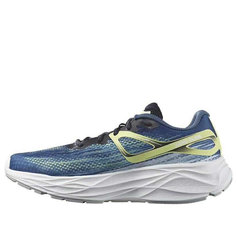 サロモン グライド 薄墨色 薄墨色 青味 青み \u0027DARK BLUE\u0027 スニーカー メンズ SALOMON AERO GLIDE GREY 470492 / BLUE GREY
