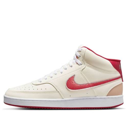 ナイキ 厚地の外套 白いこと 白いこと 赤 赤いこと スニーカー メンズ NIKE COURT VISION MID-TOP SNEAKERS WHITE/RED DQ4977-161 / WHITE RED