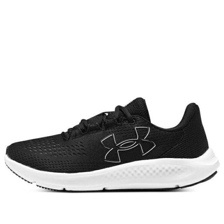 ロゴタイプ 黒いこと 黒いこと 白いこと 白いこと アンダーアーマー \u0027BIG WHITE\u0027 スニーカー レディース UNDER ARMOUR (WMNS) UNDER ARMOUR CHARGED PURSUIT 3 LOGO - BLACK 3026523-001 / BLACK WHITE