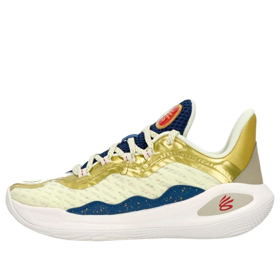 カリー ゴールド 赤 レッド アンダーアーマー 'CHAMPIONSHIP MINDSET' ジュニア キッズ UNDER ARMOUR (GS) UNDER ARMOUR CURRY 11 3027829-300 / LEMON ICE METALLIC GOLD RED ベビー マタニティ スニーカー|スニケス