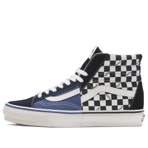 ヴァンズ バンズ プレミアム 黒色 ブラック 白色 ホワイト 青色 ブルー CHECKERBOARD BLUE スニーカー メンズ VANS PREMIUM CLASH THE WALL BLACK VN000CNKBKC / BLACK WHITE BLUE