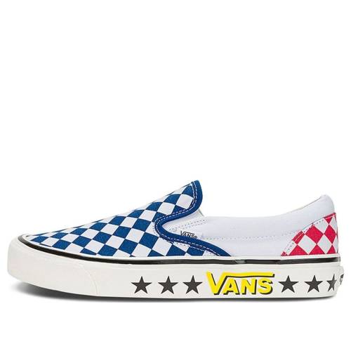 ヴァンズ バンズ スリッポン 赤 レッド 白色 ホワイト 青色 ブルー 'WHITE BLUE' スニーカー メンズ VANS SLIP-ON 98 DX RED VN0A7Q58Y6Z / WHITE RED BLUE