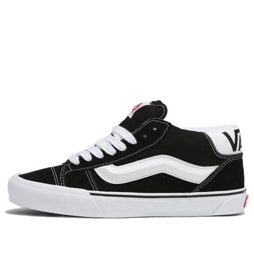 ヴァンズ バンズ ミッド 黒色 ブラック 白色 ホワイト 'BLACK WHITE' スニーカー メンズ VANS KNU MID VN000CQ96BT1 / BLACK WHITE