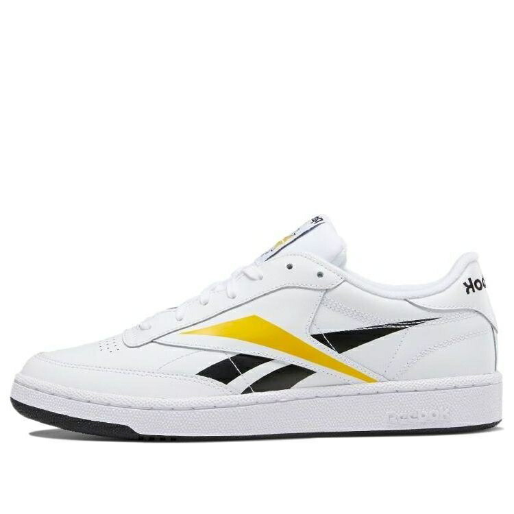 リーボック 野球クラブ 白いこと 白いこと 黒いこと 黒いこと 黄味がかった 黄み \u0027BLACK YELLOW\u0027 スニーカー メンズ REEBOK CLUB C VECTOR TOXIC EF8839 / WHITE BLACK TOXIC YELLOW スニーカー-メンズ靴-靴