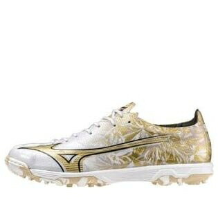 ミズノ アルファ 白色 ホワイト ゴールド 黒色 ブラック WHITE GOLD スニーカー メンズ MIZUNO ALPHA AG P1GA246150 / WHITE GOLD BLACK