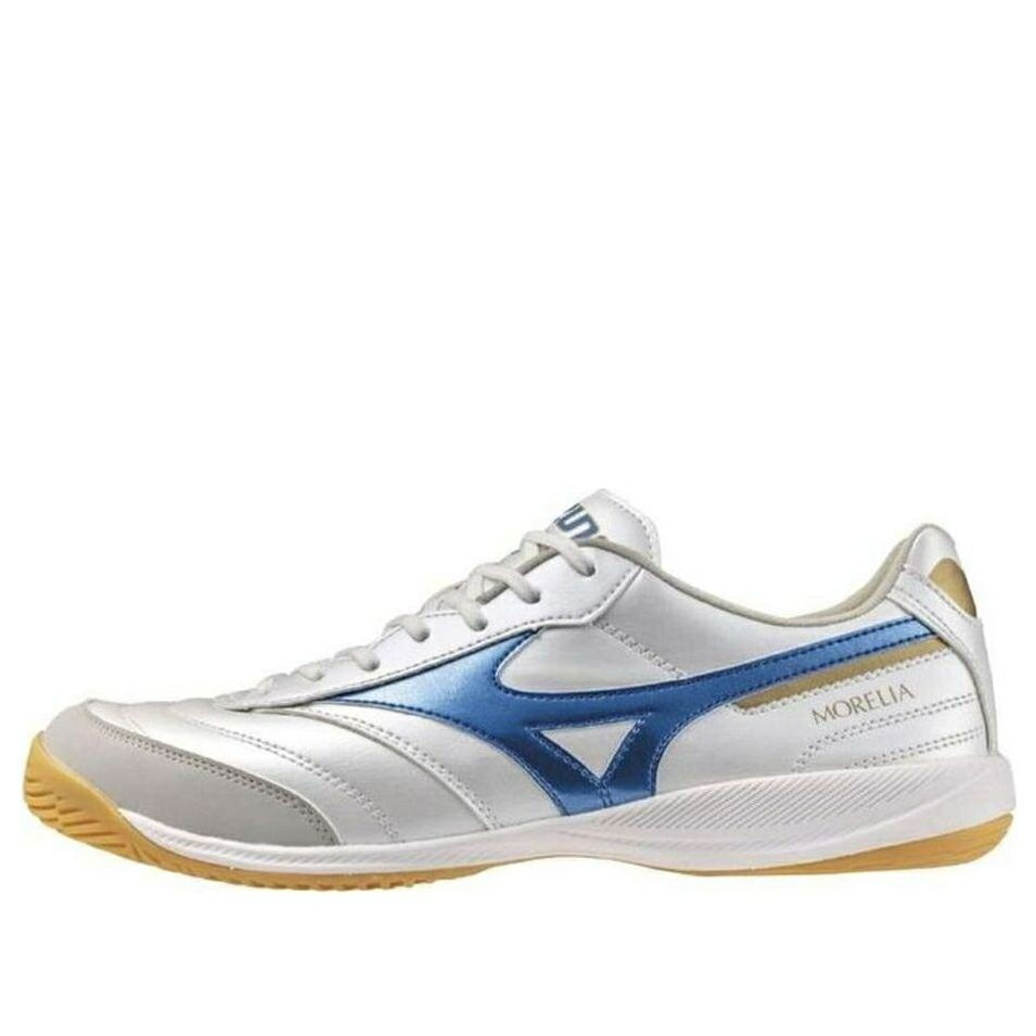 ミズノ 労働者階級 白いこと 白いこと パール 青碧 青碧 \u0027PEARL BLUE\u0027 スニーカー メンズ MIZUNO MORELIA SALA PRO IN WHITE Q1GA241325 / PEARL WHITE BLUE