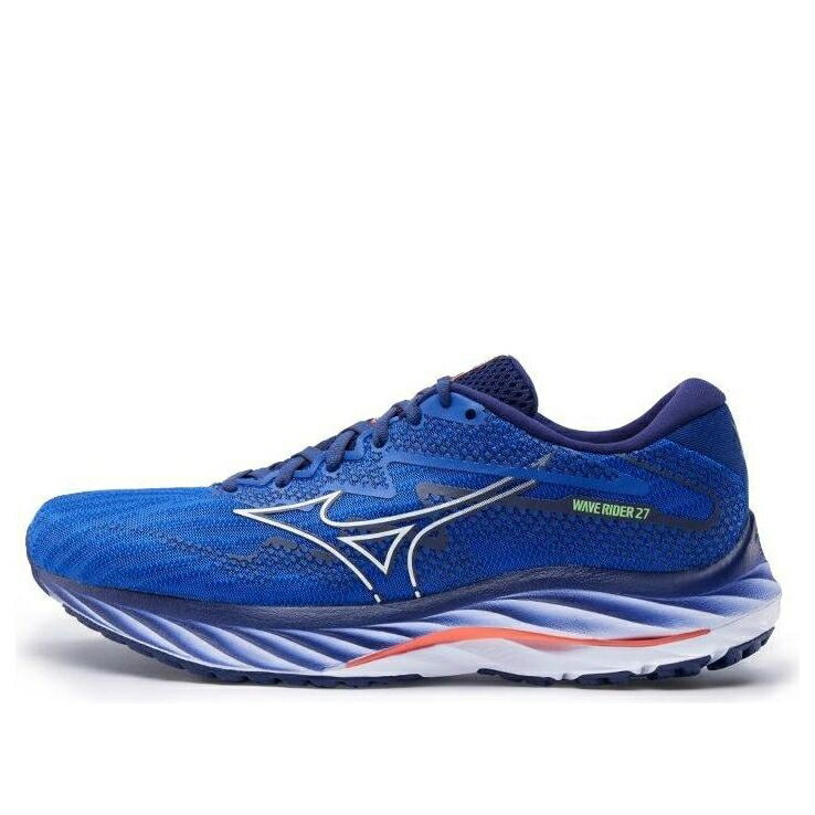 ミズノ ウェーブ ウェイブ 青色 ブルー 白色 ホワイト 'BLUE WHITE' スニーカー メンズ MIZUNO WAVE RIDER 27 J1GC230305 / BLUE WHITE