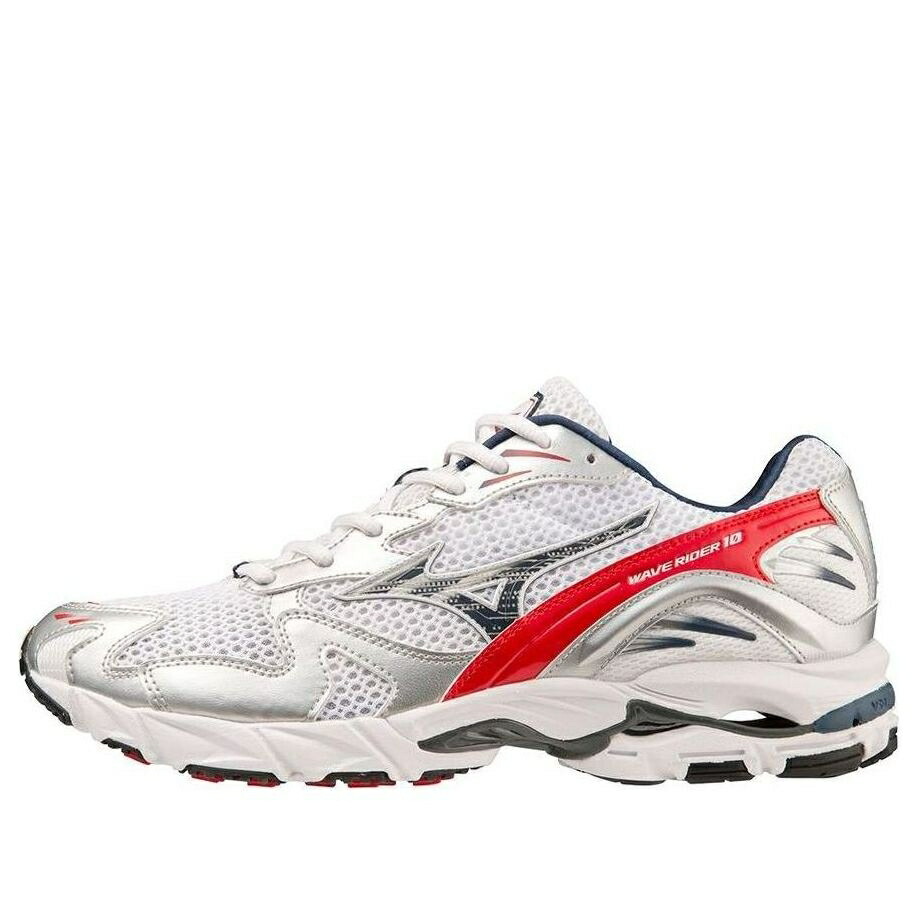 ミズノ ウェーブ ウェイブ 銀色 シルバー 白色 ホワイト ハイ 赤 レッド 'WHITE RED' スニーカー メンズ MIZUNO WAVE RIDER 10 SILVER D1GA210408 / WHITE HIGH RISK RED SILVER 30,550円