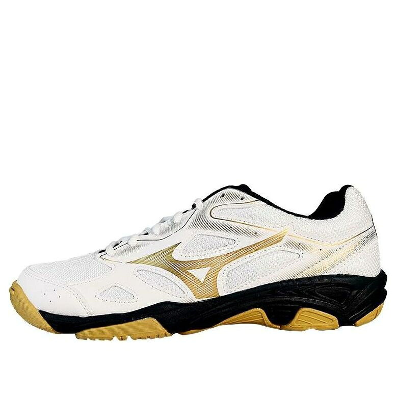 ミズノ 天の原 白いこと 白いこと ゴールド \u0027SLIPRESISTANT BADMINTON\u0027 スニーカー メンズ MIZUNO SKY BLASTER DURABLE LOW 71GA234601 / WHITE GOLD