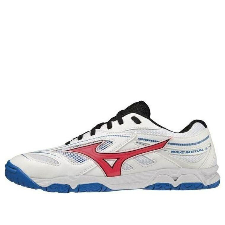 ミズノ ウェーブ ウェイブ 赤 レッド 白色 ホワイト 青色 ブルー 'WHITE BLUE' スニーカー メンズ MIZUNO WAVE MEDAL 6 RED 81GA191521 / WHITE RED BLUE