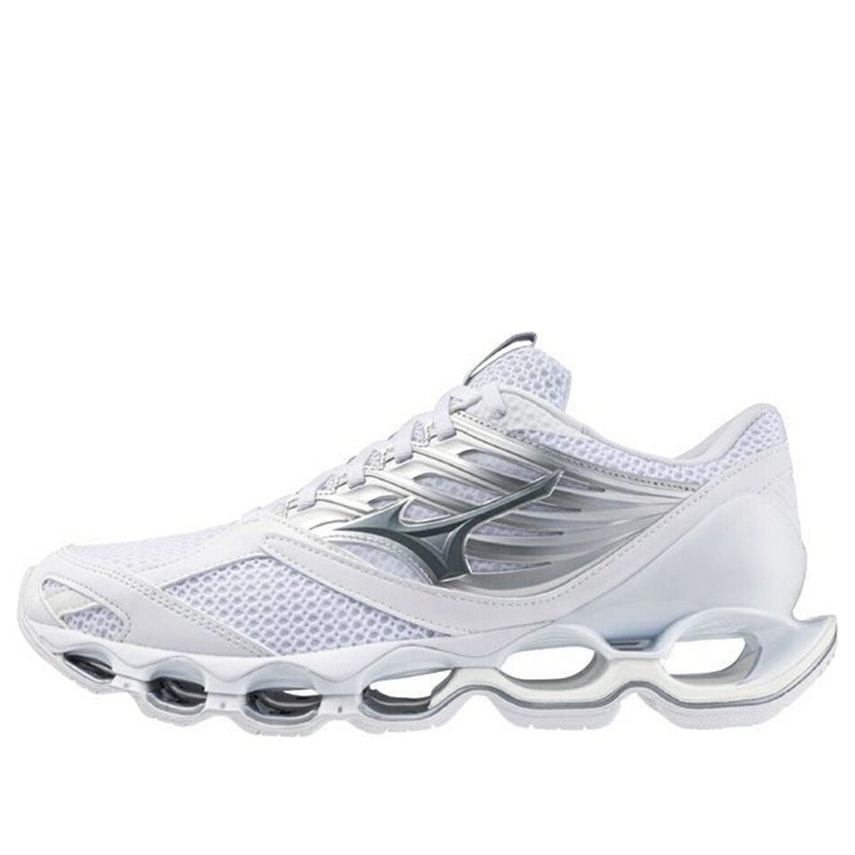 ミズノ ウェーブ ウェイブ プロフェシー サーティーン 白色 ホワイト 銀色 シルバー WHITE SILVER スニーカー メンズ MIZUNO WAVE PROPHECY 13 S J1GC248331 / WHITE SILVER
