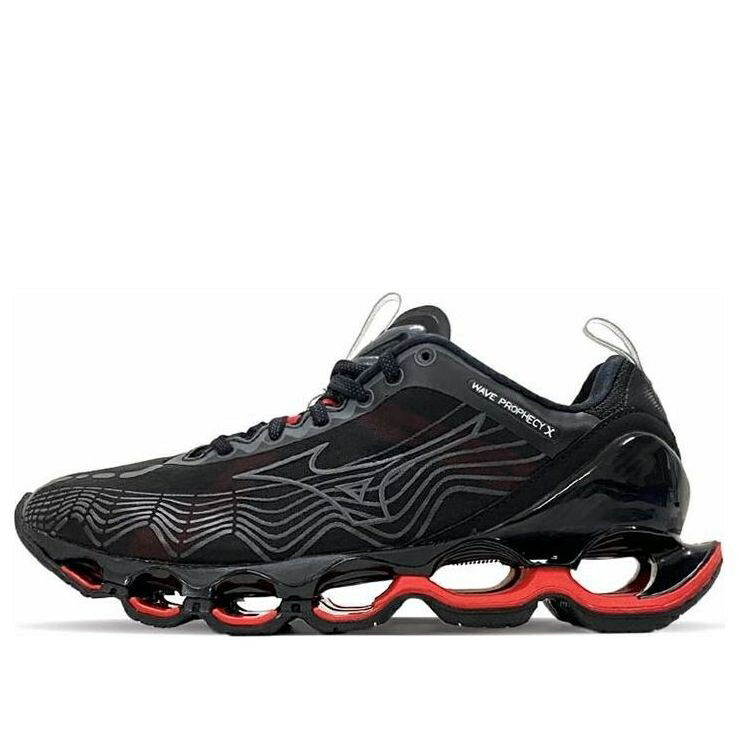 ミズノ ウェーブ ウェイブ プロフェシー 黒色 ブラック 赤 レッド BLACK RED スニーカー メンズ MIZUNO WAVE PROPHECY 10 J1GC210051 / BLACK RED