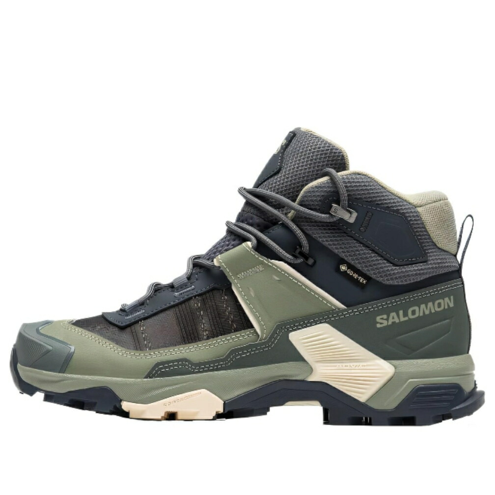 サロモン ウルトラ ミッド 緑 グリーン 灰色 グレー GREEN GREY スニーカー メンズ SALOMON X ULTRA 5 MID GTX DARK 477546 / GREEN DARK GREY