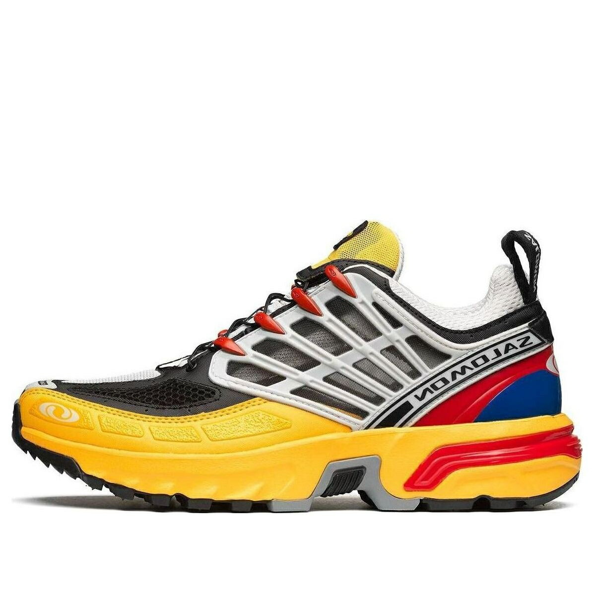 サロモン プロ 黒色 ブラック ハイ 赤 レッド LEMON BLACK スニーカー メンズ SALOMON ACS PRO ADVANCED 472989 / BLACK LEMON HIGH RISK RED