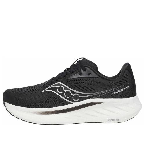 サッカニー 黒色 ブラック 白色 ホワイト BLACK WHITE スニーカー メンズ SAUCONY RIDE 18 S21000-100 / BLACK WHITE