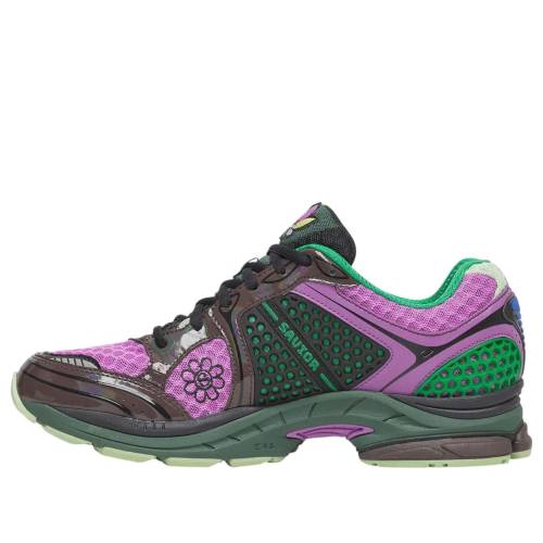 サッカニー 紫 パープル 赤銅色 赤銅色 緑 緑であること \u0027PERRILLA\u0027 スニーカー メンズ SAUCONY X JAETIPS PROGRID TRIUMPH 4 S70966-3 / PURPLE BROWN GREEN MULTI COLOR