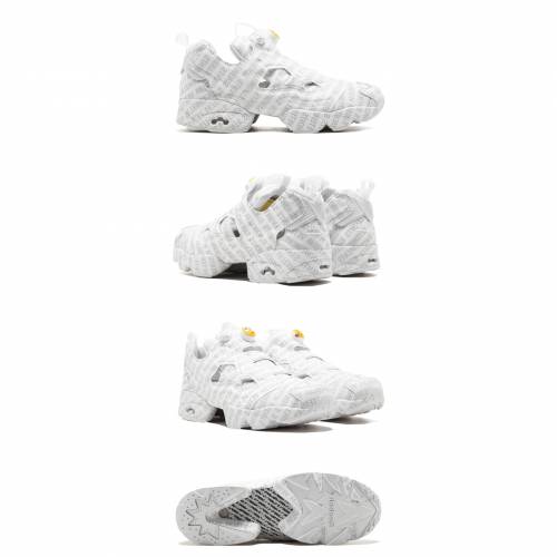 楽天市場 リーボック 白色 ホワイト インスタポンプフューリー Emoji スニーカー メンズ Reebok Vetements X Marathon Running Shoes Sneakers White Spirit Chalk スニケス