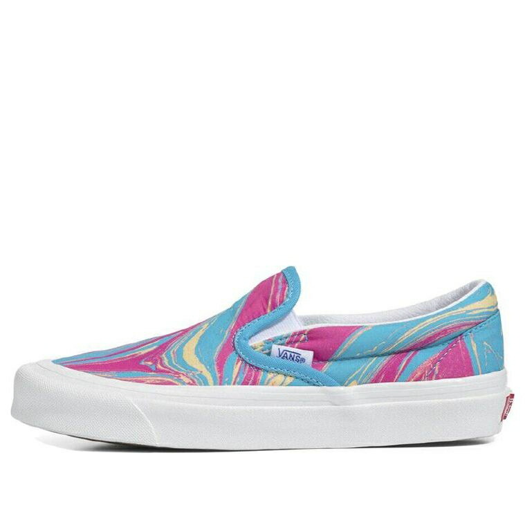 ヴァンズ バンズ アナ住みか スリッポン 青味 青み サクラ色 \u0027BLUE PINK\u0027 スニーカー メンズ VANS ANAHEIM OG MARBLE SLIP-ON 98 VN0A5KX8AWO / BLUE PINK