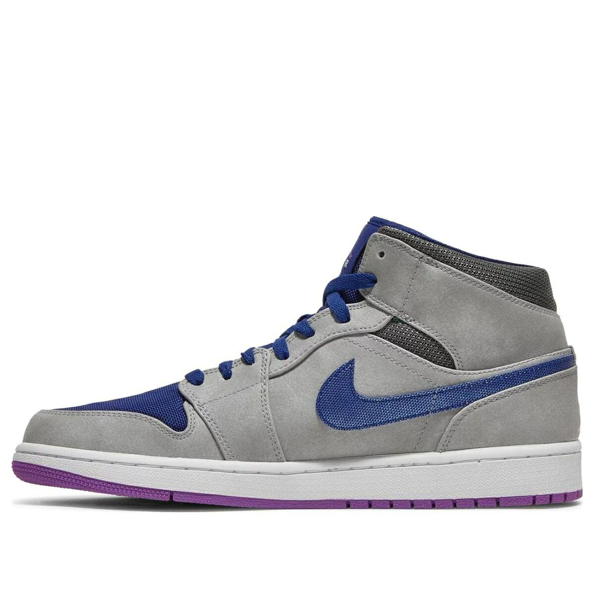 ナイキ ジョーダン ミッド しろがね色 しろがね色 \u0027MATTE PURPLE\u0027 スニーカー メンズ JORDAN AIR 1 MID SILVER 554724-008 / SILVERPURPLE