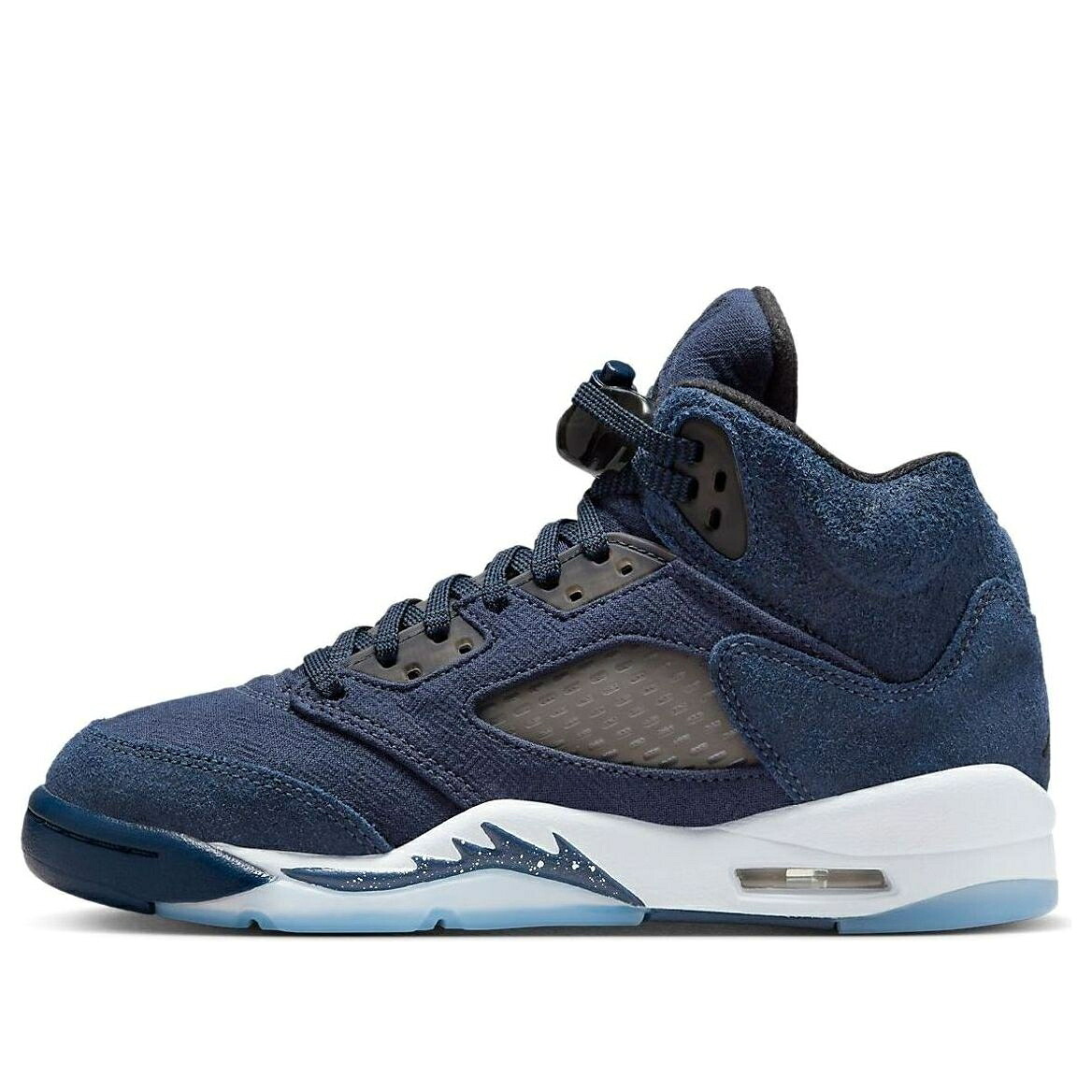 ナイキ ジョーダン 紺色 ネイビー 黒色 ブラック 灰色 グレー 'MIDNIGHT NAVY' ジュニア キッズ JORDAN (GS) AIR 5 RETRO FN5452-400 / MIDNIGHT NAVY BLACK GREY ベビー マタニティ スニーカー