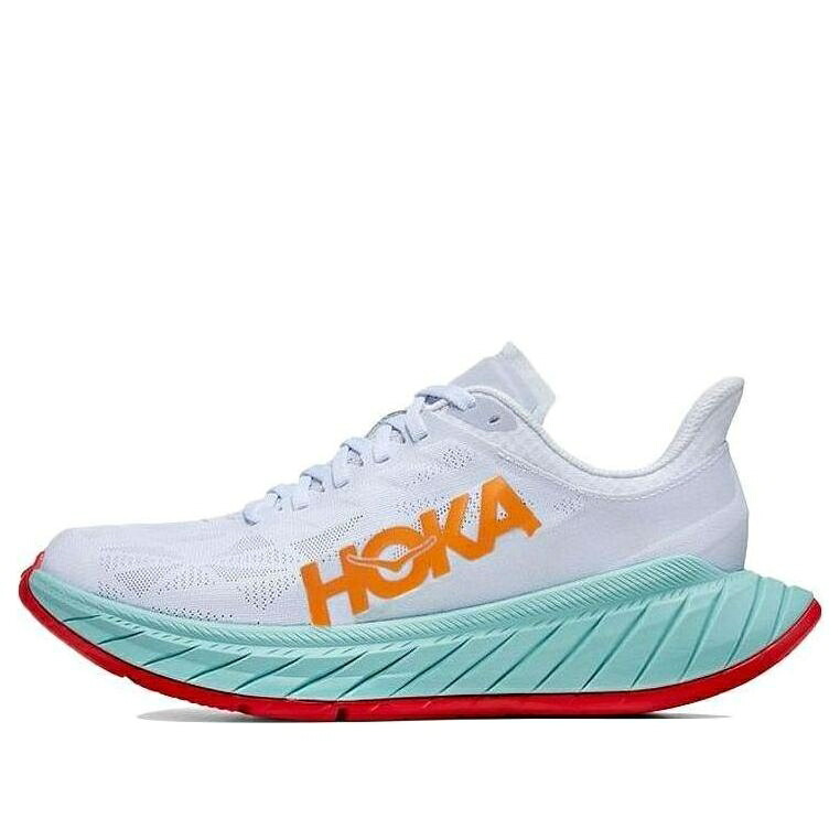 ホカオネオネ カーボン 白色 ホワイト 青色 ブルー 'WHITE BLUE' スニーカー メンズ HOKA ONE ONE HOKA ONE CARBON X 2 1113526-WBOR / WHITE BLUE