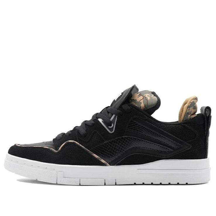 リーニン プロ スケート スニーカー 運動靴 黒色 ブラック カモ柄 'BLACK CAMO' スニーカー レディース LI-NING (WMNS) WEIWU PRO STA SKATE SHOES AECR082-1 / BLACK CAMO