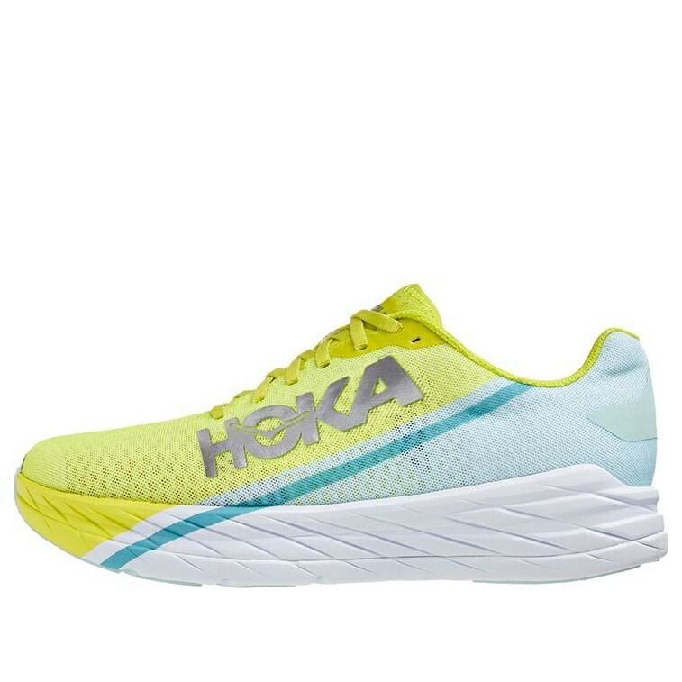 ホカオネオネ 青色 ブルー BLUE PRIMROSE スニーカー メンズ HOKA ONE ONE HOKA ONE ROCKET X GLASS EVENING 1113532-BGEPR / BLUE GLASS EVENING PRIMROSE