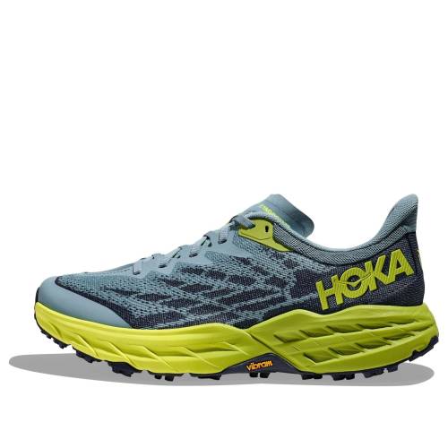ホカオネオネ 青色 ブルー ライム 緑 グリーン 'STONE BLUE' スニーカー メンズ HOKA ONE ONE HOKA ONE SPEEDGOAT 5 2E WIDE 1123159-SBDCT / BLUE LIME GREEN