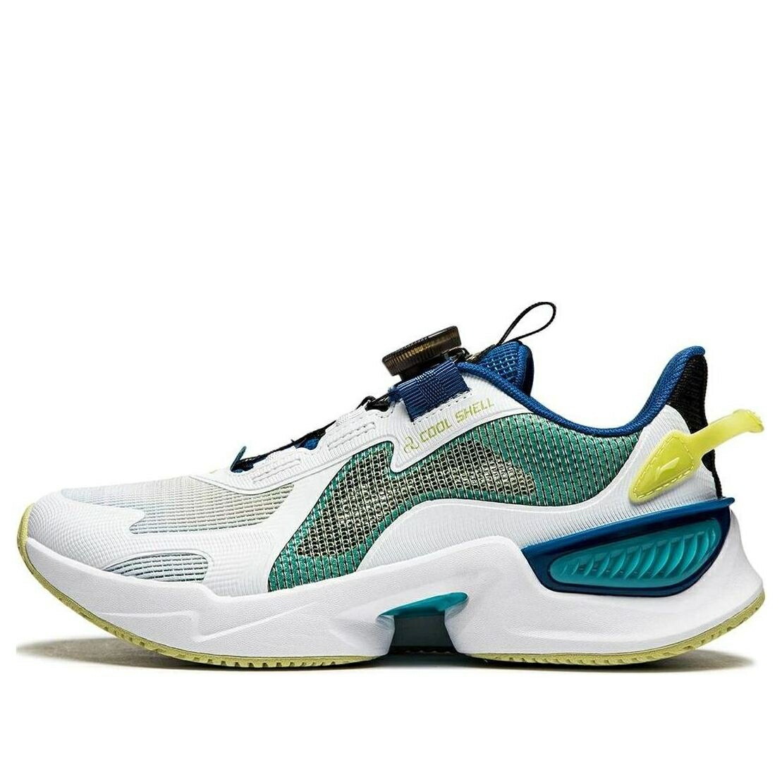 リーニン ドラゴン 緑 グリーン 白色 ホワイト 黄色 イエロー WHITE YELLOW ジュニア キッズ LI-NING (GS) DRAGON JUMP V2 GREEN YKCU046-3 / WHITE GREEN YELLOW ベビー マタニティ スニーカー