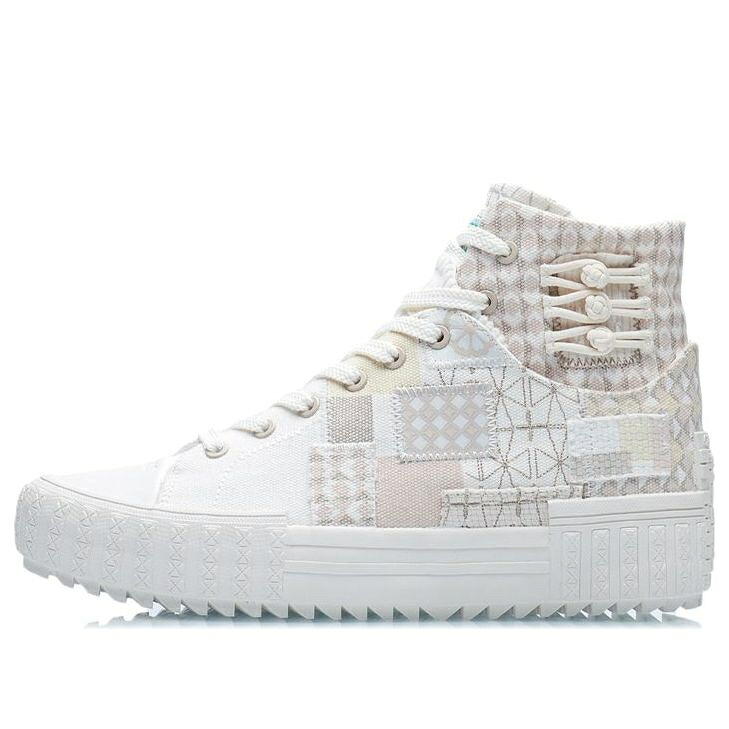 リーニン スニーカー 運動すること靴 白いこと 白いこと 薄墨色 薄墨色 \u0027WHITE GREY\u0027 スニーカー メンズ LI-NING CF WUXING CANVAS HI SHOES AGCR490-3 / WHITE GREY