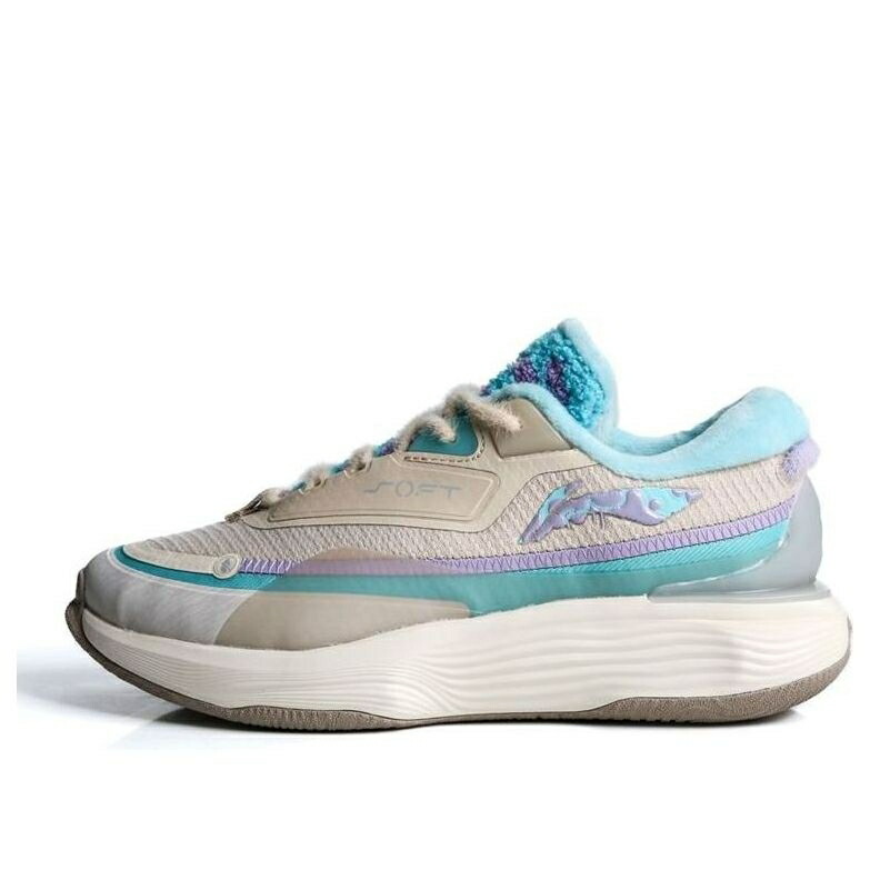 リーニン ウォーム 青み 青色 ベージュ \u0027BLUE BEIGE\u0027 スニーカー レディース LI-NING (WMNS) SOFT WARM AGLT122-4 / BLUE BEIGE