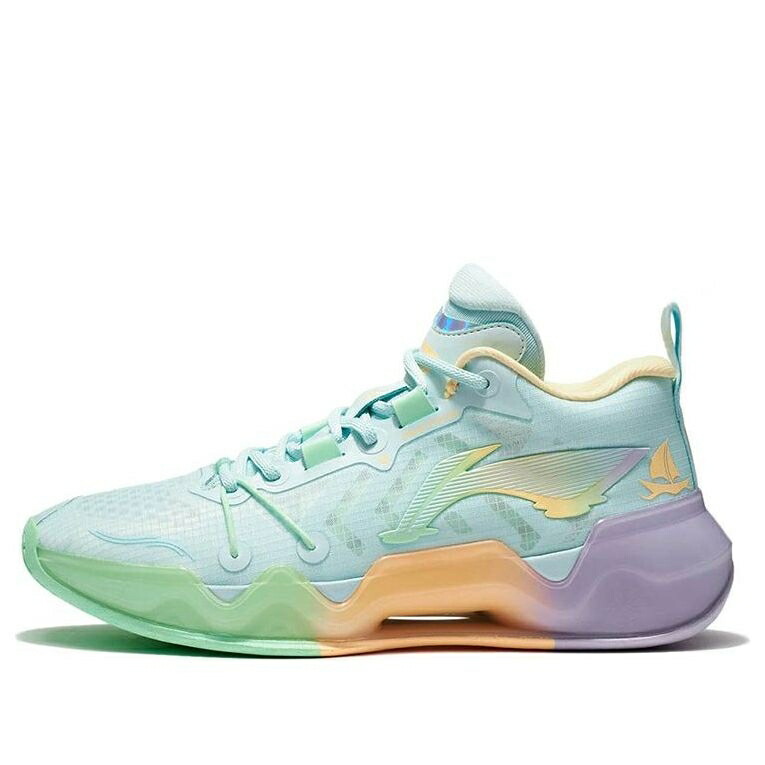 リーニン 緑 グリーン 紫 パープル 黄色 イエロー GREEN PURPLE スニーカー メンズ LI-NING LIREN 2 LOW ABAS039-4 / GREEN PURPLE YELLOW