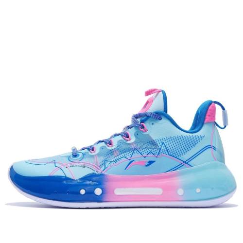 リーニン 青み 青色 サクラ色 \u0027LIGHTNING\u0027 スニーカー メンズ LI-NING YUSHUAI 14 LOW ABAR123-32 / BLUE PINK