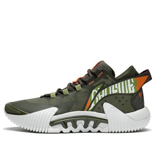 リーニン 緑 緑であること 橙 オレンジ色 \u0027OLIVE GREEN\u0027 スニーカー メンズ LI-NING BADFIVE 2 LOW ABFS003-12 / GREEN ORANGE