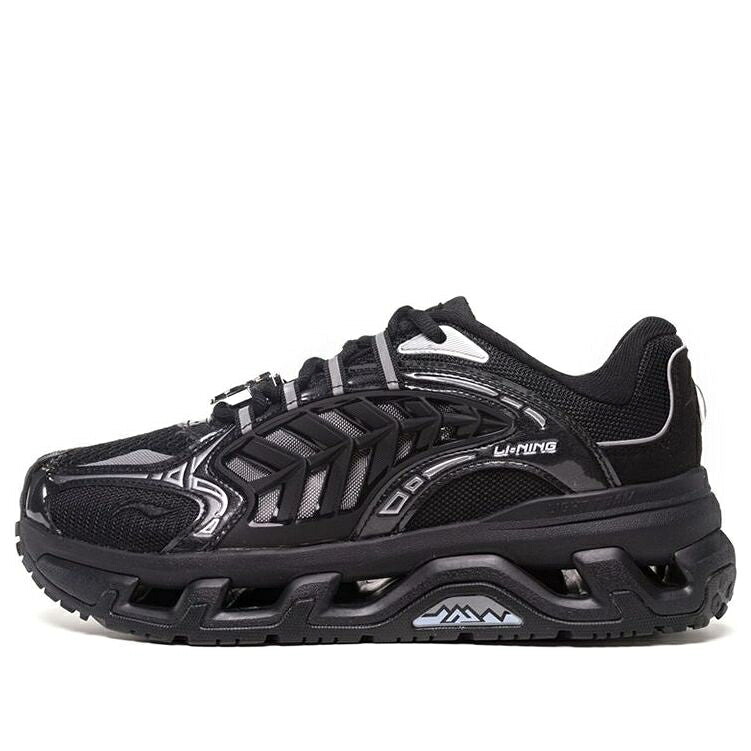 リーニン 黒いこと 黒いこと しろがね色 しろがね色 \u0027BLACK SILVER\u0027 スニーカー レディース LI-NING (WMNS) SCENERY AGLS064-1 / BLACK SILVER
