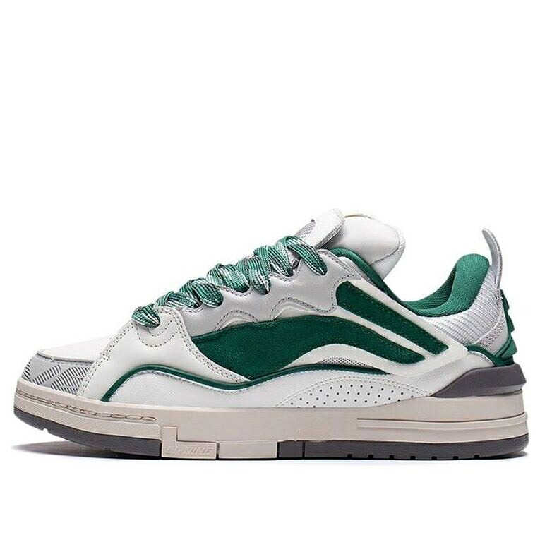 リーニン 白色 ホワイト 緑 グリーン 灰色 グレー 'WHITE GREEN' スニーカー メンズ LI-NING SUPERWAVE GOLDEN AECS073-2 / WHITE GREEN GREY