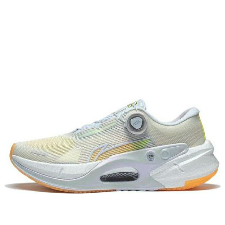 リーニン プロ 白色 ホワイト 橙 オレンジ 'WHITE ORANGE' スニーカー レディース LI-NING (WMNS) FURIOUS RIDER 7 PRO ARZT002-2 / WHITE ORANGE