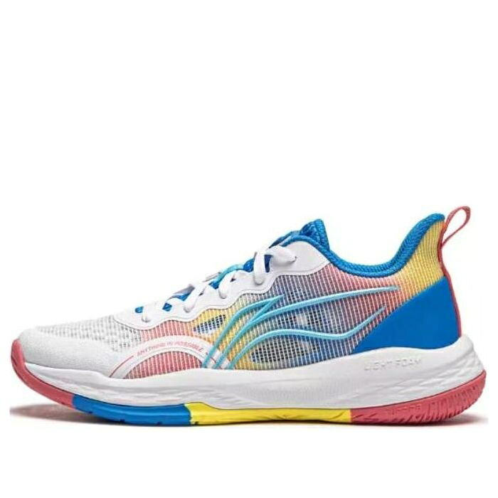 リーニン ドラゴン 白色 ホワイト 'WHITE MULTI' ジュニア キッズ LI-NING (GS) DRAGON FIST V2 YKBU026-41 / WHITE MULTI COLOR ベビー マタニティ スニーカー