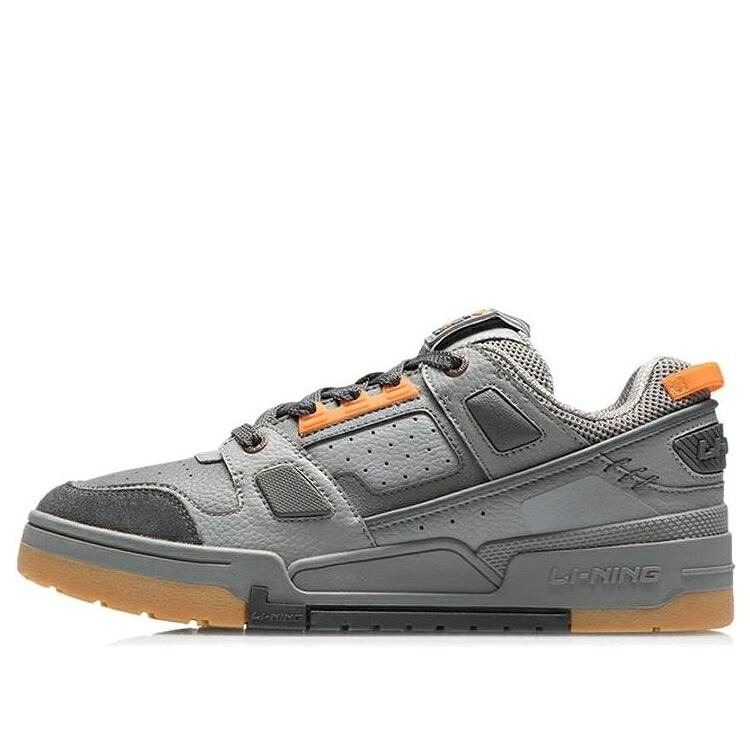 リーニン 灰色 グレー 橙 オレンジ 黒色 ブラック 'GREY ORANGE' スニーカー メンズ LI-NING LOW-TOP AGCR297-3 / GREY ORANGE BLACK