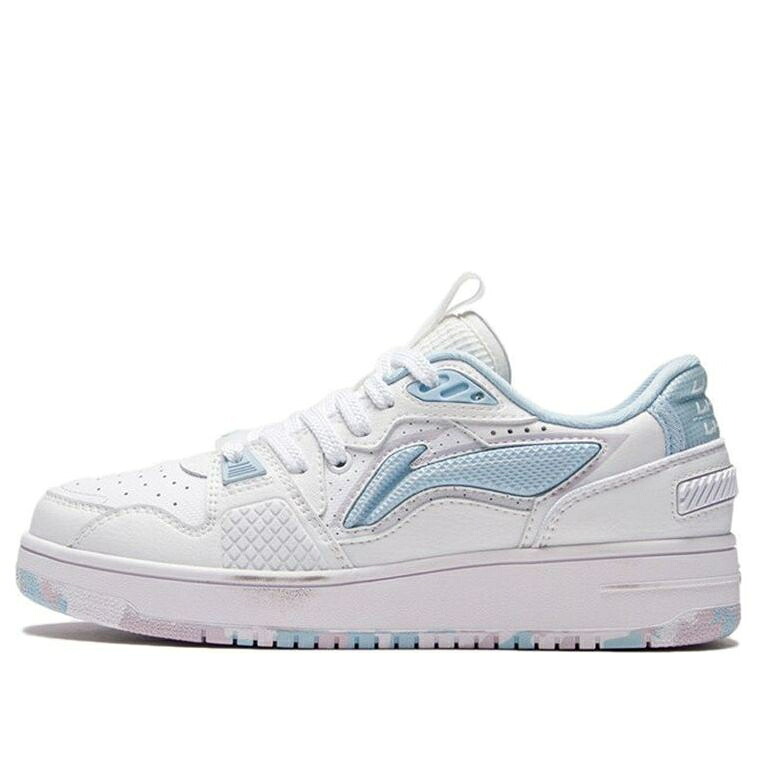 リーニン 古典派音楽 白いこと 白いこと 青み 青色 \u0027WHITE BLUE\u0027 スニーカー レディース LI-NING (WMNS) CLASSIC LEISURE AGCS084-3 / WHITE BLUE