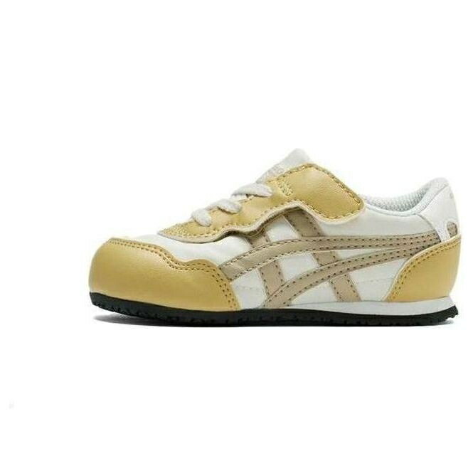 クリーム クレープ オニツカタイガー CREAM CREPE ジュニア キッズ ONITSUKA TIGER (PS) ONITSUKA TIGER SERRANO WOOD 1184A086-750 / CREAM WOOD CREPE ベビー マタニティ スニーカー
