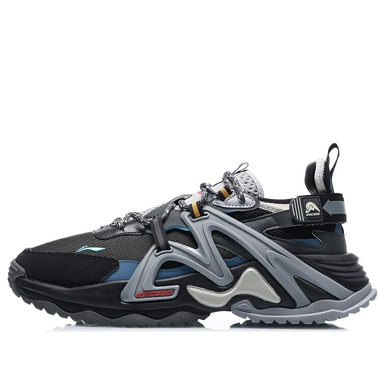 リーニン 薄墨色 薄墨色 青み 青色 黒いこと 黒いこと \u0027GREY BLUE\u0027 スニーカー メンズ LI-NING BEYOND THE VERY AGLQ111-4 / GREY BLUE BLACK